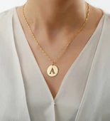 Vaoov 925 Ayar Gümüş Kişiye Özel Harfli Kolye thumbnail 2