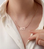 Vaoov 925 Ayar Gümüş Tarihli Kalın Zincir Kolye thumbnail 1