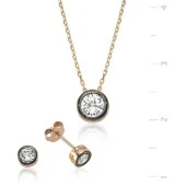 Gümüş Yuvarlak Tek Taş Bayan Set thumbnail 2