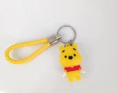 Sevimli Ayı Winnie Silikon Anahtarlık Çanta Süsü - 1