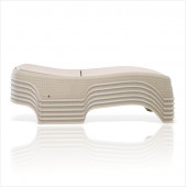 Kahverengi Sert Plastik Hasır Motifli Kademeli Havuz Deniz Bahçe Sahil Şezlong Şezlongu Yatak Yatağı - 3