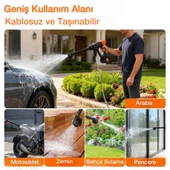 Kraft Hart Çift Akülü Şarjlı Yüksek Basınçlı Oto Araba Bahçe Yıkama Sulama ve Temizleme Tabancası Makinesi thumbnail 5