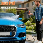 Kraft Hart Çift Akülü Şarjlı Yüksek Basınçlı Oto Araba Bahçe Yıkama Sulama ve Temizleme Tabancası Makinesi thumbnail 6