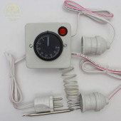 Termostat Kontrollü Düğmeli Yanan 1 Lamba 1 Sarkan Duyu Çıkışlı Seti Hayvan Güvercin Isıtma Sistemi - 1