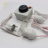 Termostat Kontrollü Düğmeli Yanan 1 Lamba 1 Sarkan Duyu Çıkışlı Seti Hayvan Güvercin Isıtma Sistemi - 2