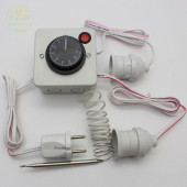 Termostat Kontrollü Düğmeli Yanan 1 Lamba 1 Sarkan Duyu Çıkışlı Seti Hayvan Güvercin Isıtma Sistemi - 3