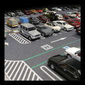 1:64 Ölçek Metal Araçlar Için Otopark Zemini (55X80CM) - 2