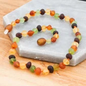 Bebek Damla Kehribar Diş Kolye thumbnail 4