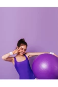 Dayanıklı Yüksek Kalite Şeffaf Fitilli Pilates Topu Ve Pompa Seti Denge,Aerobik,Yoga,Fitness Topu - 6