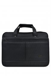 Elatae Lüks Kumaş Çok Gözlü Laptop & Evrak Çantası Siyah 71439 thumbnail 3