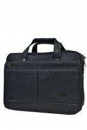 Elatae Lüks Kumaş Çok Gözlü Laptop & Evrak Çantası Siyah 71439 thumbnail 4