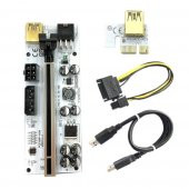 OEM Riser V010-X 8 Kapasitörlü V10 Yükseltici PCI-E X1 to X16 Mining - 1
