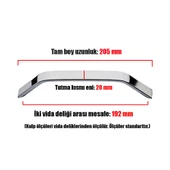 Soma Çekmece Dolap Kapak Kulpu Kulbu 192 Mm Parlak Metal Kulp - 3
