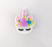 1 Adet Silikon Unicorn Tek Boynuzlu At Tekli Terlik Süsü Aksesuar - 1