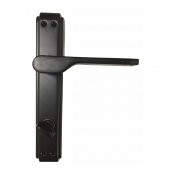 Hira Eda Gül Alüminyum Kapı Kolu Mat Siyah Wc - 1