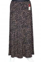 Hesna Kadın Ecem Büyük Beden 8 Parça Kırık Cam Desen Siyah Etek - 1