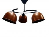 MYLİGHTS  BAKIR  ÜÇLÜ METAL AVİZE  RUSTİK VİNTAGE AVİZE - 2
