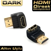 DARK HDMI 90 Dönüştürücü Dirsek - HDMI Erkek - HDMI Dişi DK-HD-AMXF90 thumbnail 1