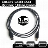 DARK USB 2.0 1.5m Printer ve Data Kablosu (B-Tip) DK-CB-USB2PRNL150 - 1