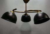 MYLİGHTS  MAT ALTIN SİYAH  BAŞLIKLI ÜÇLÜ METAL AVİZE - 2