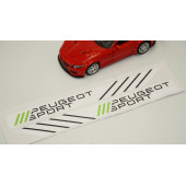 Peugeot Sport Yan Aynalar Selefon Kaplama Sticker Seti - 4