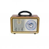 Meier M-110BT Nostaljik Retro Ahşap Bluetooth Fm Radyo - 1