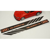 Audi Quattro Yan Aynalar Selefon Kaplama Sticker Seti - 4