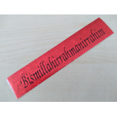 BİSMİLLAHİRRAHMANİRRAHİM STİCKER 14,5x3cm (kırmızı) BİSMİLLAHİRRAHMANİRRAHİM YAZISI BİSMİLLAH ETİKETİ - 1