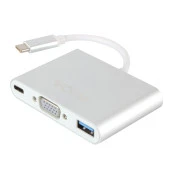Vcom Type-C-M To Vga-F Usb 3.0-F Type-C-F Çevirici thumbnail 1