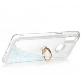 Samsung Galaxy A10S Kılıf Milce Simli Sıvılı Yüzüklü Kapak - 7