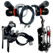 Hsgl Bisiklet Vites Kolu Siyah Ön Attırıcı Arka Attırıcı Zincir Set Bisiklet Yedek Parça Aksesuar - 4