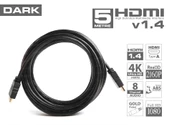 DARK 5 Metre 4K - 3D, Ağ Destekli, Dual Molding,Altın Uçlu HDMI Kablo DK-HD-CV14L500 - 1