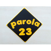 PLAKA 23 STİCKER SİYAH 11x11cm ELAZIĞ PLAKA STİCKER, PAROLA 23 PLAKA ETİKETİ, 23 PLAKA ÇIKARTMASI - 1
