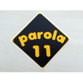 PLAKA 11 STİCKER SİYAH 11x11cm BİLECİK PLAKA STİCKER, PAROLA 11 PLAKA ETİKETİ, 11 PLAKA ÇIKARTMASI - 1