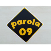 PLAKA 09 STİCKER SİYAH 11x11cm AYDIN PLAKA STİCKER, PAROLA 09 PLAKA ETİKETİ, 09 PLAKA ÇIKARTMASI - 1