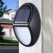 Solar Su Geçirmez Oval Duvara Monteli özel Tasarım Bahçe Lambası - 1