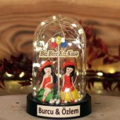 Biz Bize Kız Kıza Işıklı Fanus - 4