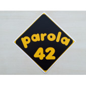 PLAKA 42 STİCKER SİYAH 11x11cm KONYA PLAKA STİCKER, PAROLA 42 PLAKA ETİKETİ, 42 PLAKA ÇIKARTMASI - 1