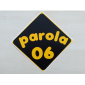PLAKA 06 STİCKER SİYAH 11x11cm ANKARA PLAKA STİCKER, PAROLA 06 PLAKA ETİKETİ, 06 PLAKA ÇIKARTMASI - 1