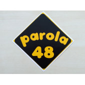 PLAKA 48 STİCKER SİYAH 11x11cm MUĞLA PLAKA STİCKER, PAROLA 48 PLAKA ETİKETİ, 48 PLAKA ÇIKARTMASI - 1