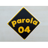 PLAKA 04 STİCKER SİYAH 11x11cm AĞRI PLAKA STİCKER, PAROLA 04 PLAKA ETİKETİ, 04 PLAKA ÇIKARTMASI - 1