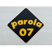 PLAKA 07 STİCKER SİYAH 11x11cm ANTALYA PLAKA STİCKER, PAROLA 07 PLAKA ETİKETİ, 07 PLAKA ÇIKARTMASI - 1