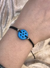 Beş Gözlü Ayarlanabilen Süryani Nazar Boncuklu Unisex Bileklik - 1