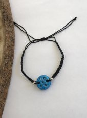 Beş Gözlü Ayarlanabilen Süryani Nazar Boncuklu Unisex Bileklik - 2