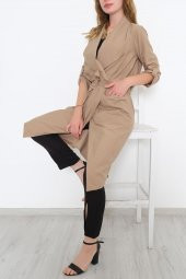Kemerli Kimono Vizon - 9853.180. - 1