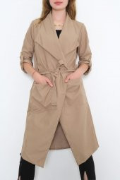 Kemerli Kimono Vizon - 9853.180. - 3