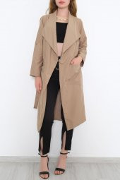 Kemerli Kimono Vizon - 9853.180. - 5