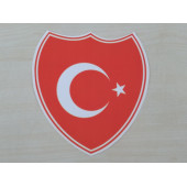 AY YILDIZ STİCKER KIRMIZI ROZET 15x13,5cm TÜRK BAYRAĞI STİCKER - AYYILDIZ ETİKETİ - TÜRK BAYRAĞI ÇIKARTMASI - 1