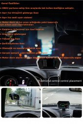 NKT GROUP  P17 Hud Head Up Display Obd ve Gps Destekli  Fonksiyon Araç Data Yansıtıcı Gösterge Ekran - 4
