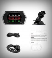 NKT GROUP  P17 Hud Head Up Display Obd ve Gps Destekli  Fonksiyon Araç Data Yansıtıcı Gösterge Ekran - 6